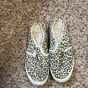 Jellypop Black and White Leopard Print Sneakers